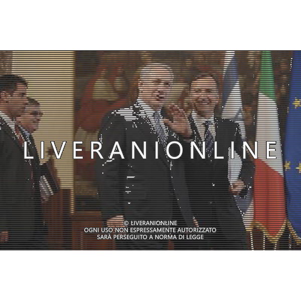 ROMA, 23 GIUGNO 2009 INCONTRO A PALAZZO CHIGI TRA IL PRIMO MINISTRO ISRAELIANO B. NETANJAHU E S. BERLUSCONI NELLA FOTO: BENJAMIN NETANYAHU - FRANCO FRATTINI ©Agenzia Aldo Liverani Sas