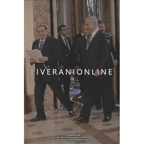 ROMA, 23 GIUGNO 2009 INCONTRO A PALAZZO CHIGI TRA IL PRIMO MINISTRO ISRAELIANO B. NETANJAHU E S. BERLUSCONI NELLA FOTO: SILVIO BERLUSCONI - BENJAMIN NETANYAHU ©Agenzia Aldo Liverani Sas