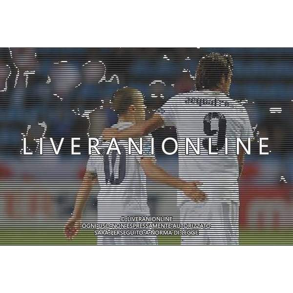 17o UEFA European U21 Championship 2007/2009 MD3 GroupA Helsingborg - 23.06.2009 Bielorussia-Italia Nella Foto:L\'ESULTANZA DI ACQUAFRESCA ROBERT E SEBASTIAN GIOVINCO DOPO IL GOL /Ph.Vitez-Ag. Aldo Liverani