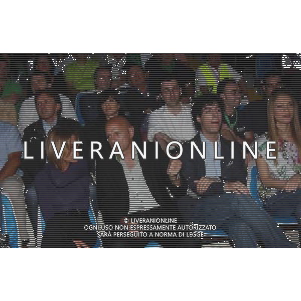 BRESCIA 24/06/2009 CALCIO WORLD CUP 2009 PADANIA-KURDISTAN NELLA FOTO silvia corioni cavasin -renzo bossi e miss padania PH AG.ALDO LIVERANI SAS