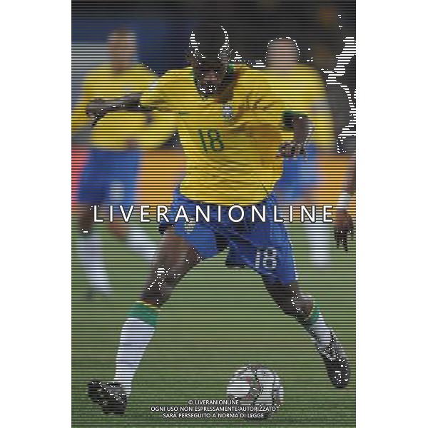 25/06/2009 CALCIO: fifa confederation cup south africa 2009 Ellis park Stadium ,Johannesburg, South Africa BRASILE SUD AFRICA nella foto ramires ph.ag.aldo liverani sas