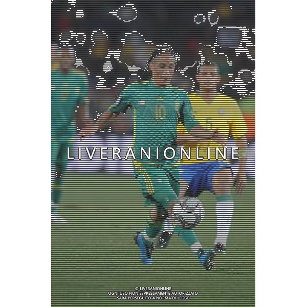 25/06/2009 CALCIO: fifa confederation cup south africa 2009 Ellis park Stadium ,Johannesburg, South Africa BRASILE SUD AFRICA nella foto pienaar steven ph.ag.aldo liverani sas