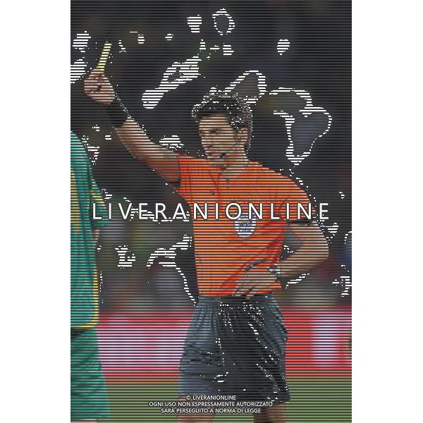 25/06/2009 CALCIO: fifa confederation cup south africa 2009 Ellis park Stadium ,Johannesburg, South Africa BRASILE SUD AFRICA nella foto l\'arbitro busacca massimo ph.ag.aldo liverani sas