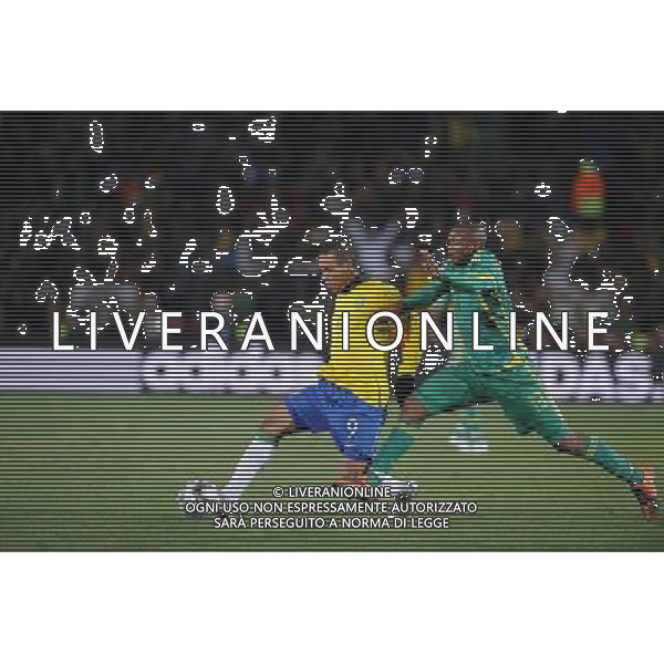25/06/2009 CALCIO: fifa confederation cup south africa 2009 Ellis park Stadium ,Johannesburg, South Africa BRASILE SUD AFRICA nella foto luis fabiano dikgacoi kagiho ph.ag.aldo liverani sas