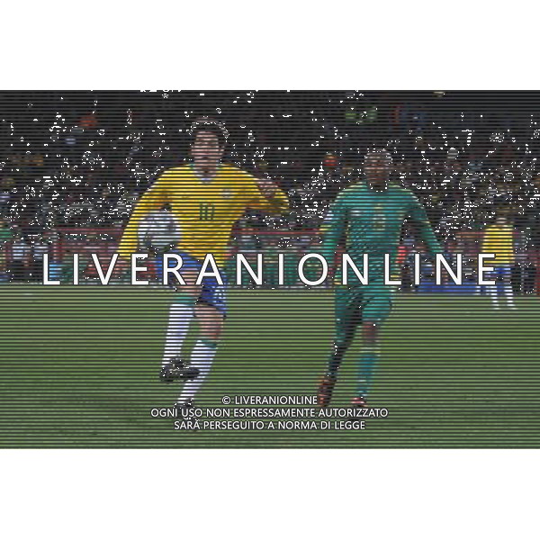 25/06/2009 CALCIO: fifa confederation cup south africa 2009 Ellis park Stadium ,Johannesburg, South Africa BRASILE SUD AFRICA nella foto kaka ricardo dikgacoi kagisho ph.ag.aldo liverani sas