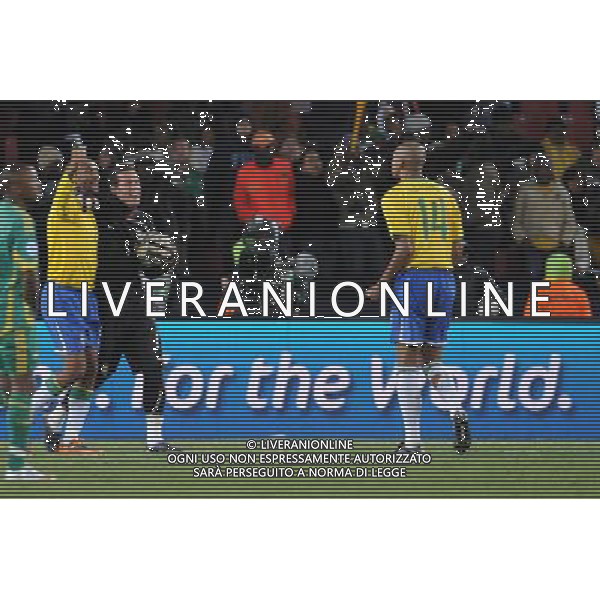 25/06/2009 CALCIO: fifa confederation cup south africa 2009 Ellis park Stadium ,Johannesburg, South Africa BRASILE SUD AFRICA nella foto julio cesar soares maicon douglas ph.ag.aldo liverani sas
