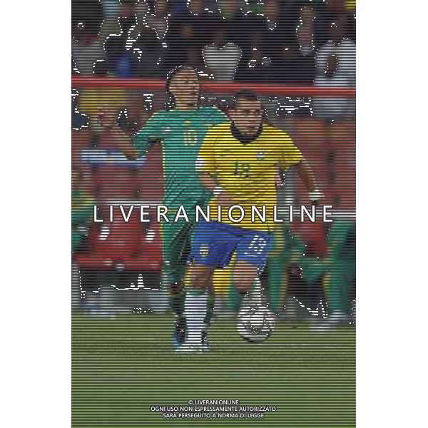 25/06/2009 CALCIO: fifa confederation cup south africa 2009 Ellis park Stadium ,Johannesburg, South Africa BRASILE SUD AFRICA nella foto daniel alves pienaar steven ph.ag.aldo liverani sas
