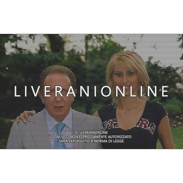 TRASMISSIONE TELEVISIVA\'LA RUOTA DELLA FORTUNA\' NELLA FOTO MIKE BONGIORNO-NANCY COMELLI AG ALDO LIVERANI