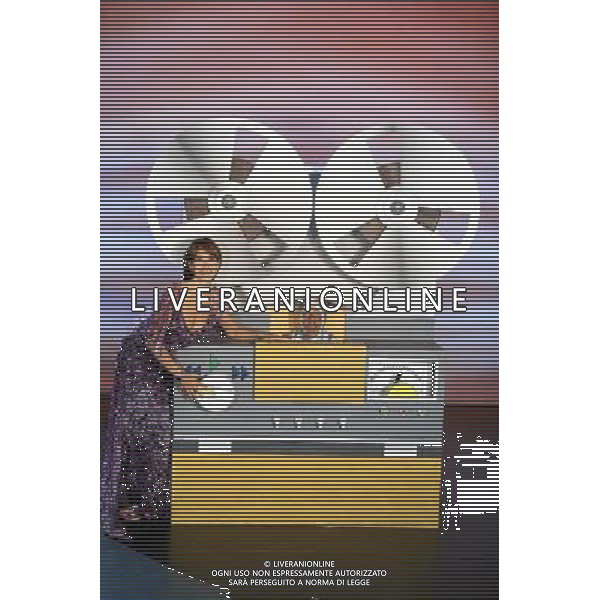 TRASMISSIONE TELEVISIVA\'FANTASIA\' NELLA FOTO: BARBARA D\'URSO E LUCA LAURENTI AG ALDO LIVERANI