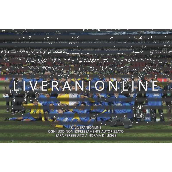 28/GIUGNO/2009 CALCIO SPORT Ellis park Stadium ,Johannesburg, SUD AFRICA fifa confederation cup south africa 2009 FINALE: USA BRASILE nella foto l\'esultanza del brasile per la conquista della confederation cup ph:AG.ALDO LIVERANI SAS 