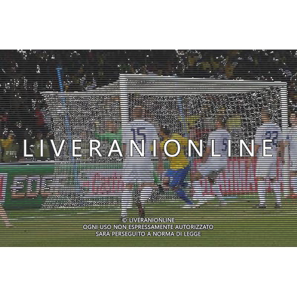 28/GIUGNO/2009 CALCIO SPORT Ellis park Stadium ,Johannesburg, SUD AFRICA fifa confederation cup south africa 2009 FINALE: USA BRASILE nella foto l\'esultanza di luis fabiano dopo il gol ph:AG.ALDO LIVERANI SAS 
