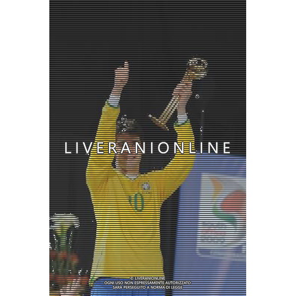 28/GIUGNO/2009 CALCIO SPORT Ellis park Stadium ,Johannesburg, SUD AFRICA fifa confederation cup south africa 2009 FINALE: USA BRASILE nella foto l\'esultanza di kaka ricardo ph:AG.ALDO LIVERANI SAS 
