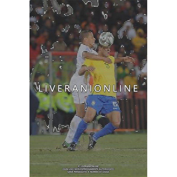 28/GIUGNO/2009 CALCIO SPORT Ellis park Stadium ,Johannesburg, SUD AFRICA fifa confederation cup south africa 2009 FINALE: USA BRASILE nella foto felipe melo(brazil )davies charlie(usa) ph:AG.ALDO LIVERANI SAS 