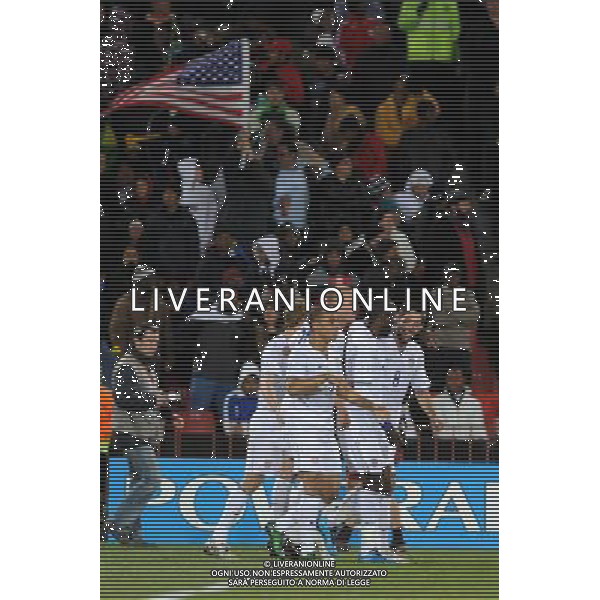 28/GIUGNO/2009 CALCIO SPORT Ellis park Stadium ,Johannesburg, SUD AFRICA fifa confederation cup south africa 2009 FINALE: USA BRASILE nella foto il gol di dempsey clint dell\' 1-0 ph:AG.ALDO LIVERANI SAS 