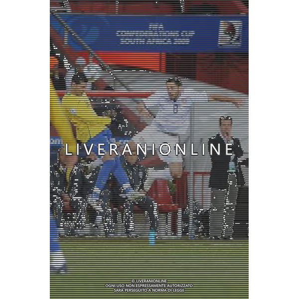 28/GIUGNO/2009 CALCIO SPORT Ellis park Stadium ,Johannesburg, SUD AFRICA fifa confederation cup south africa 2009 FINALE: USA BRASILE nella foto dempsey clint( usa)andre santos(brazil) ph:AG.ALDO LIVERANI SAS 