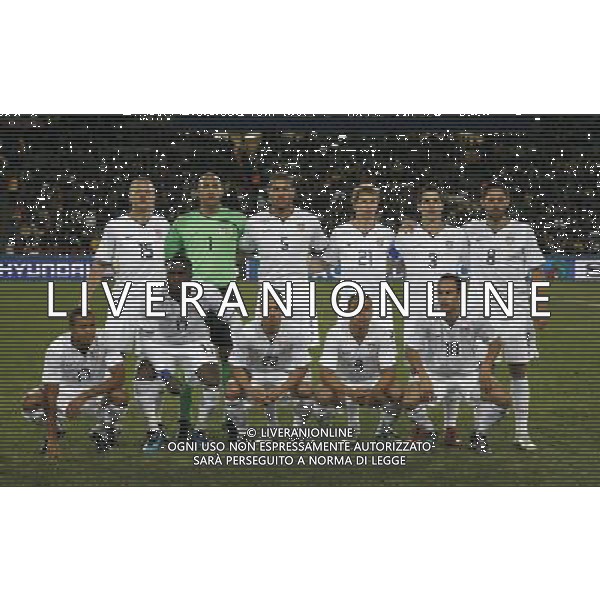 28/GIUGNO/2009 CALCIO SPORT Ellis park Stadium ,Johannesburg, SUD AFRICA fifa confederation cup south africa 2009 FINALE: USA BRASILE nella foto la formazione degli usa: demerit,howard,onyewu,spector,bocanegra,dempsey,clark,altidore,feilhaber,davies,donovan ph:AG.ALDO LIVERANI SAS 