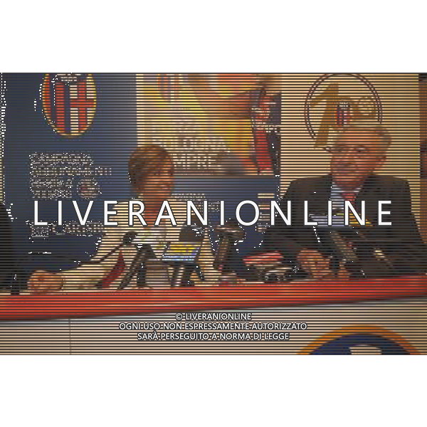 01/07/2009 BOLOGNA CONFERENZA STAMPA DELLA PRESIDENTESSA FRANCESCA MENARINI E SUO PADRE RENZO MENARINI NELLA FOTO: LA PRESIDENTESSA FRANCESCA MENARINI E SUO PADRE RENZO MENARINI PH.SCHICCHI/AG.ALDO LIVERANI SAS