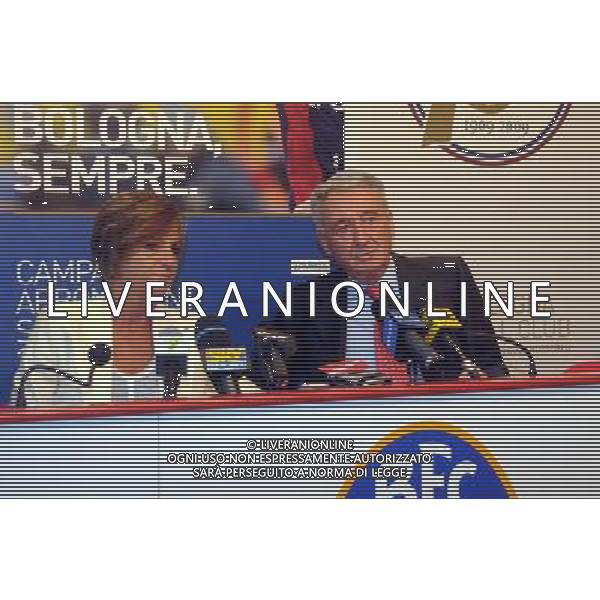 01/07/2009 BOLOGNA CONFERENZA STAMPA DELLA PRESIDENTESSA FRANCESCA MENARINI E SUO PADRE RENZO MENARINI NELLA FOTO: LA PRESIDENTESSA FRANCESCA MENARINI E SUO PADRE RENZO MENARINI PH.SCHICCHI/AG.ALDO LIVERANI SAS