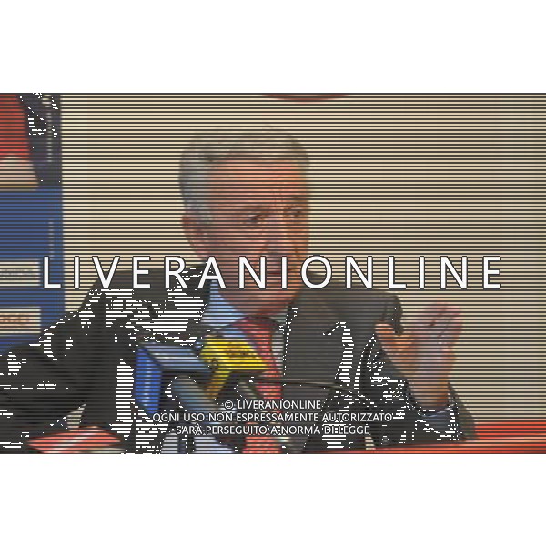 01/07/2009 BOLOGNA CONFERENZA STAMPA DELLA PRESIDENTESSA FRANCESCA MENARINI E SUO PADRE RENZO MENARINI NELLA FOTO: RENZO MENARINI PH.SCHICCHI/AG.ALDO LIVERANI SAS