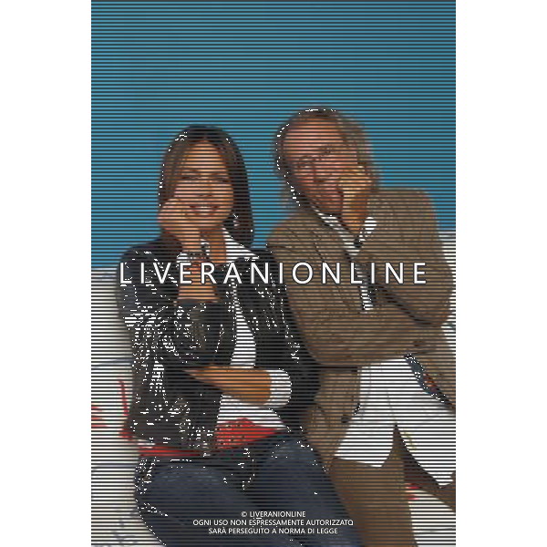 TRASMISSIONE TELEVISIVA \'BUONA DOMENICA\' 2007/2008 NELLA FOTO PAOLA PEREGO, GIANNI MAZZA AG ALDO LIVERANI