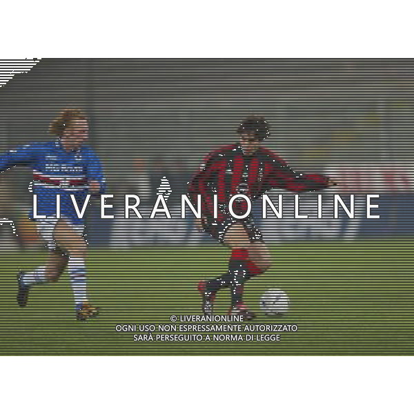 Sampdoria-Milan Tim Cup Coppa Italia 03/12/2003 nella foto Mirko Conte e Kaka* foto filippo venezia/Agenzia aldo liverani