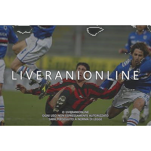 Sampdoria-Milan Tim Cup Coppa Italia 03/12/2003 nella foto Marco Borriello e Grandoni Alessandro* foto filippo venezia/Agenzia aldo liverani