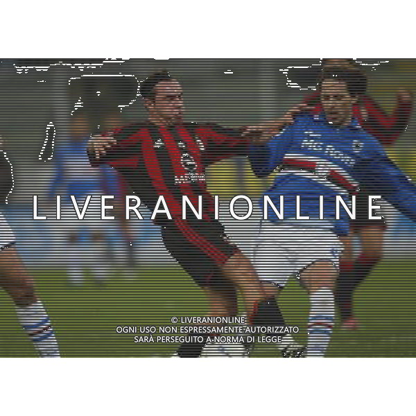 Sampdoria-Milan Tim Cup Coppa Italia 03/12/2003 nella foto Cristian Brocchi e Grandoni Alessandro* foto filippo venezia/Agenzia aldo liverani