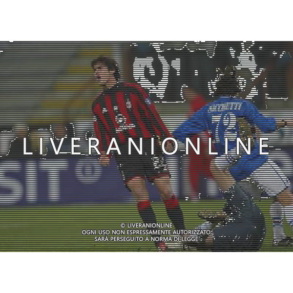 Sampdoria-Milan Tim Cup Coppa Italia 03/12/2003 nella foto Stefano Sacchetti e Kaka* foto filippo venezia/Agenzia aldo liverani