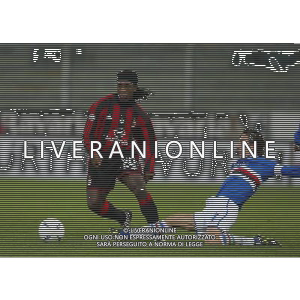 Sampdoria-Milan Tim Cup Coppa Italia 03/12/2003 nella foto Clarence Seedorf e Volpi Sergio* foto filippo venezia/Agenzia aldo liverani