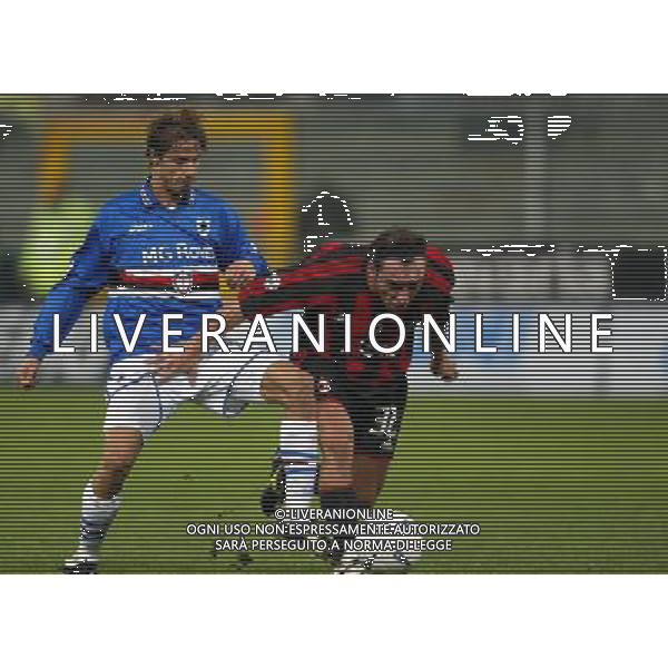 GENOVA 03/12/2003 TIM CUP (coppa italia) SAMPDORIA - MILAN NELLA FOTO :ANTONINI LUCA - BROCCHI CRISTIAN* FOTO: FELIPPO VENEZIA / AGENZIA : ALDO LIVERANI