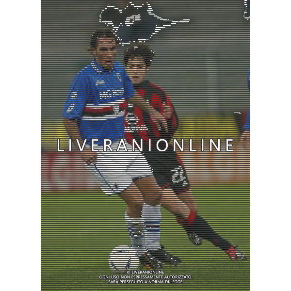 GENOVA 03/12/2003 TIM CUP (coppa italia) SAMPDORIA - MILAN NELLA FOTO :BAZZANI FABIO - KAKA * FOTO: FELIPPO VENEZIA / AGENZIA : ALDO LIVERANI