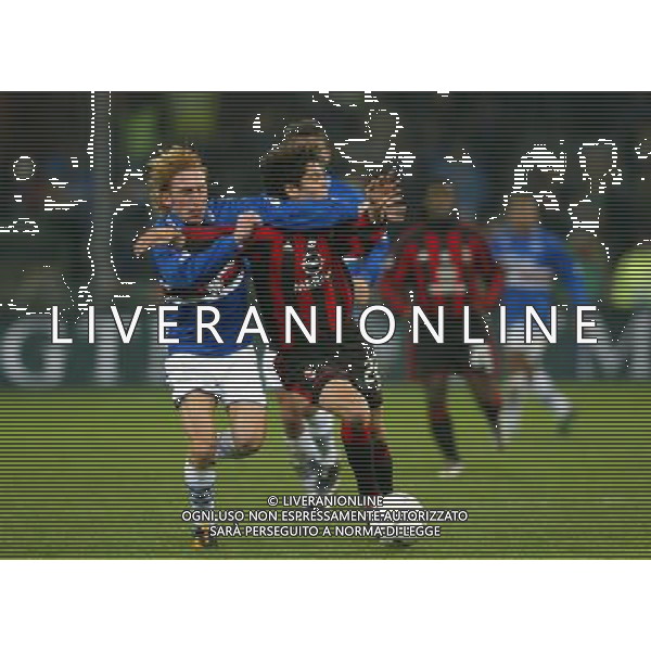 GENOVA 03/12/2003 TIM CUP (coppa italia) SAMPDORIA - MILAN NELLA FOTO :conte mirko - KAKA* FOTO: FELIPPO VENEZIA / AGENZIA : ALDO LIVERANI