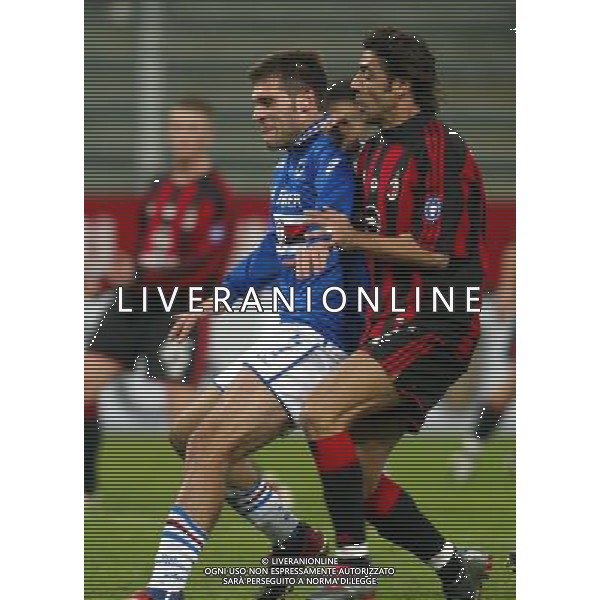 GENOVA 03/12/2003 TIM CUP (coppa italia) SAMPDORIA - MILAN NELLA FOTO :domizzi maurizio - RUI COSTA * FOTO: FELIPPO VENEZIA / AGENZIA : ALDO LIVERANI