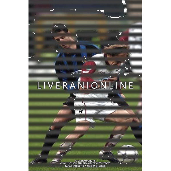 Inter - Reggina Coppa Italia Tim Cup 04/12/2003 nella foto Brechet e Baiocco Davide* foto Marco Luzzani/Agenzia Aldo liverani