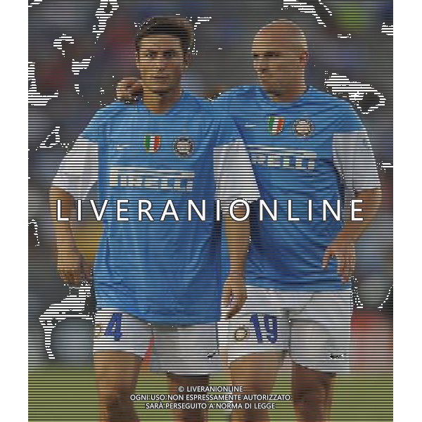 World Football Challange Tournament Pasadena-Rose Bowl Stadium (CA) - 21.07.2009 Chelsea-Inter Nella Foto JAVIER ZANETTI CON ESTEBAN CAMBIASSO /Ph.Vitez-Ag. Aldo Liverani