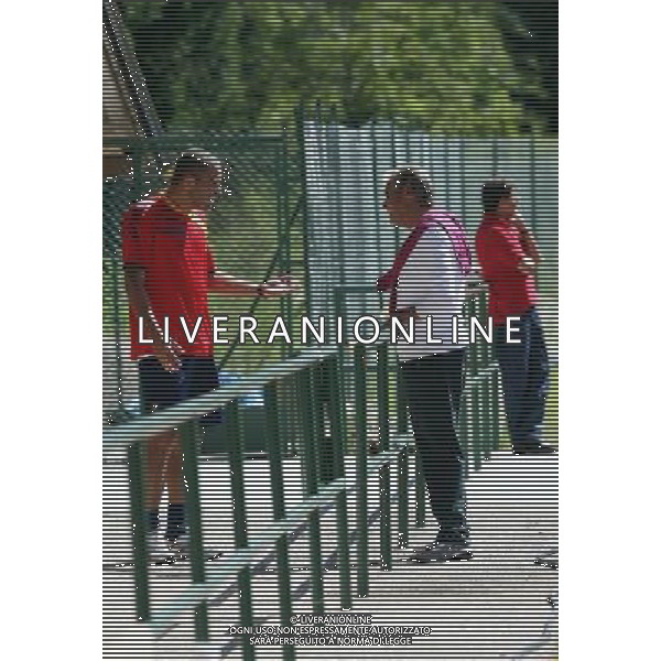 Visita nel ritiro del lecce del presidente Giovanni Semeraro con Edinho - Tarvisio 27/07/2009 ©Lezzi/Agenzia Aldo Liverani Sas