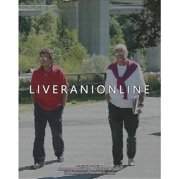 Visita nel ritiro del lecce del presidente Giovanni Semeraro (a destra) con il vice presidente Moroni Mario (a sx) - Tarvisio 27/07/2009 ©Lezzi/Agenzia Aldo Liverani Sas