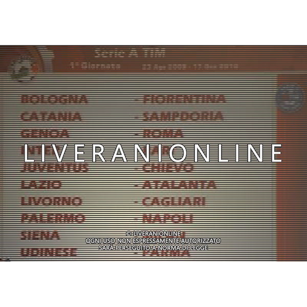 Roma - Salone d\'onore - 29/07/2009 - Sorteggio Calendari Serie A e B 2009/2010 - nella foto: la prima giornata di campionato di serie a ph. Corradetti / ag. Aldo LIVERANI