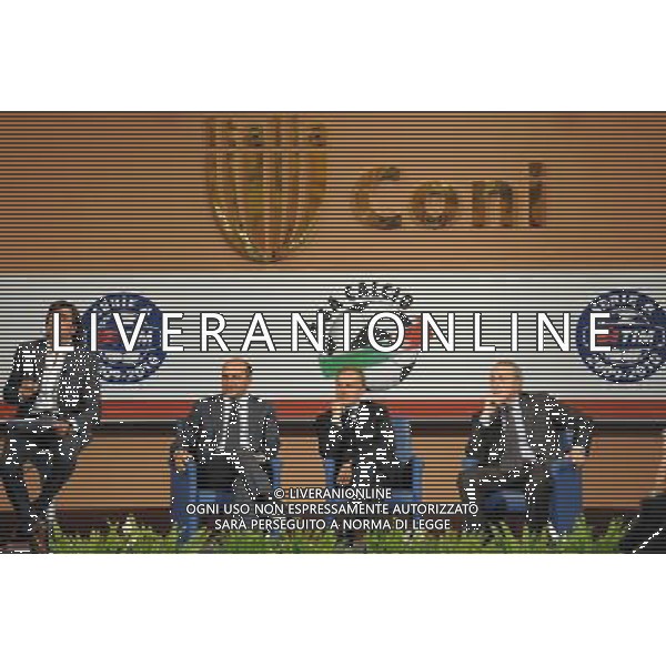 Roma - Salone d\'onore - 29/07/2009 - Sorteggio Calendari Serie A e B 2009/2010 - nella foto: giancarlo abete e gianni petrucci ph. Corradetti / ag. Aldo LIVERANI