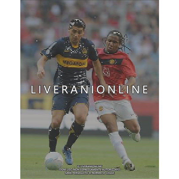 Audi Cup 2009 Monaco di Baviera - 29.07.2009 Boca Juniors-Manchester United Nella Foto: JUAN ROMAN RIQUELME ED ANDERSON /Ph.Vitez-Ag. Aldo Liverani sas