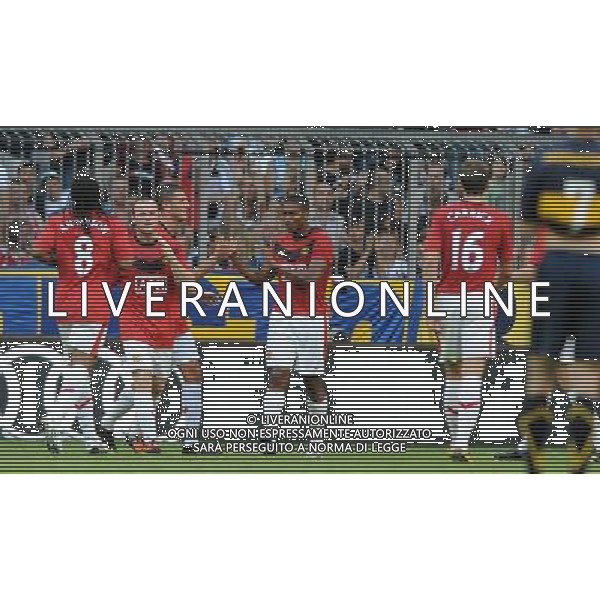 Audi Cup 2009 Monaco di Baviera - 29.07.2009 Boca Juniors-Manchester United Nella Foto: L\'ESULTANZA DI VALENCIA DOPO IL GOL /Ph.Vitez-Ag. Aldo Liverani sas