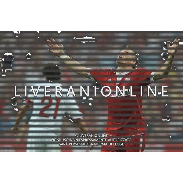 Audi Cup 2009 Monaco di Baviera - 29.07.2009 Bayern Monaco-Milan Nella Foto:SCHWEISTEIGER ESULTA-DELUSIONE PIRLO /Ph.Vitez-Ag. Aldo Liverani