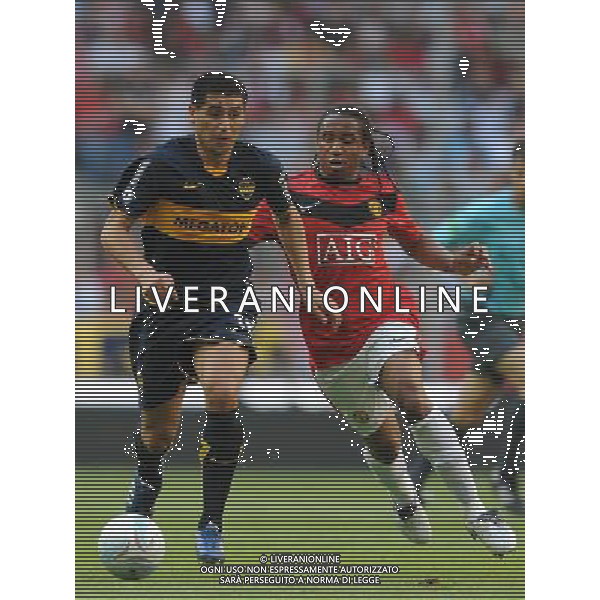 Audi Cup 2009 Monaco di Baviera - 29.07.2009 Boca Juniors-Manchester United Nella Foto:RIQUELME-ANDERSON /Ph.Vitez-Ag. Aldo Liverani