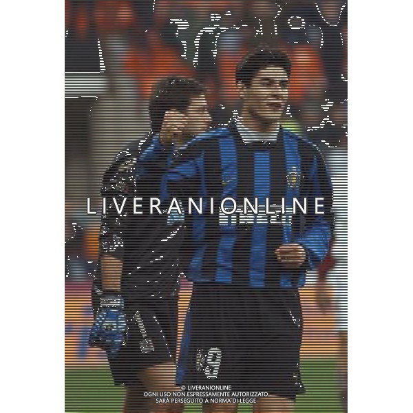 Milano 05/12/2003 Inter-Reggina 2:1 TIM Cup Coppa Italia nella foto cruz julio esulta ph marco luzzani/ag aldo liverani s.a.s.