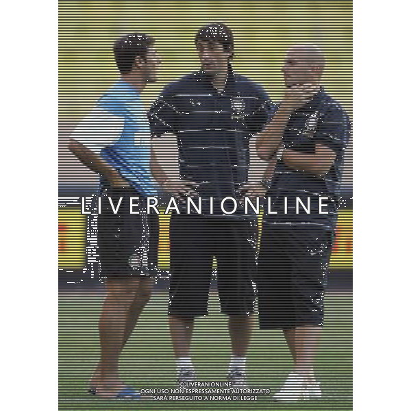 Montecarlo (Monaco) 30-07-2009 Trofeo Pirelli 2009 Monaco-Inter 0:1 nella foto diego milito, javier zanetti e esteban cambiasso ph marco luzzani/ag aldo liverani s.a.s.