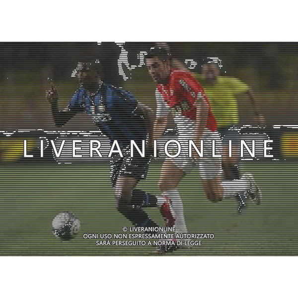 Montecarlo (Monaco) 30-07-2009 Trofeo Pirelli 2009 Monaco-Inter 0:1 nella foto samuel eto\'o e thomas mangani ph marco luzzani/ag aldo liverani s.a.s.