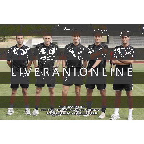 Raduno Precampionato degli Arbitri di Serie A e B a Sportilia Santa Sofia(FC) - 04.08.2009 Nella Foto: i nuovi arbitri da sx Guida marco, Gallione Emiliano, Doveri Daniele, Martino e Nasca Luigi /Ph.Vitez-Ag. Aldo Liverani