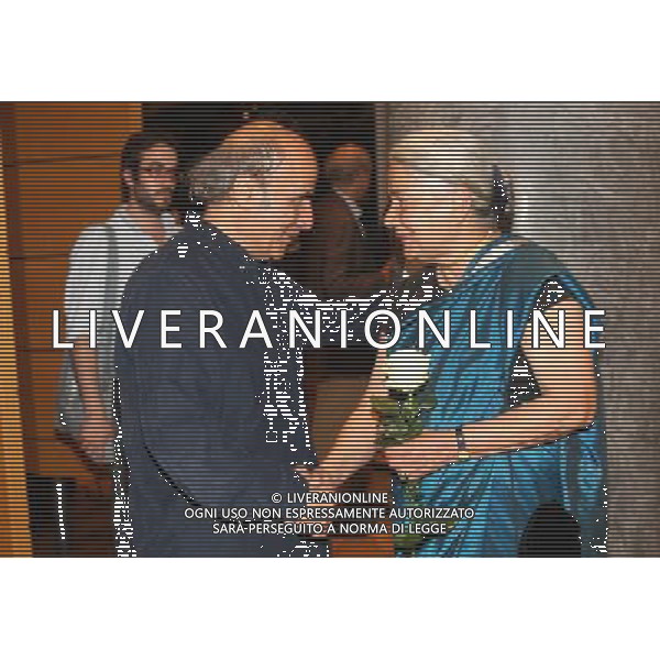 MILANO 30/6/2009 TEATRO DAL VERME VIA SAN GIOVANNI SUL MURO, 2 LA MILANESIANA: \'CANTORI DI STORIE INVISIBILI\' NELLA FOTO AMIR NADERI ED ANITA DESAI FOTO ROMANO/AG ALDO LIVERANI