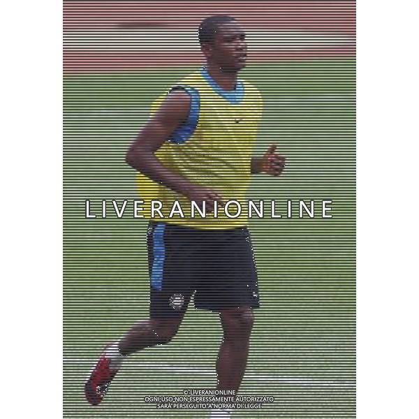 Allenamento dell\'Inter a Pechino per la Supercoppa Italiana 04/08/2009 Inter\'s Samuel Eto\'o attends a training session for the upcoming Italian Super Cup in Beijing, China on Tuesday, Aug. 4, 2009. Scudetto holders Inter and Coppa Italia winners Lazio will compete in the Italian Super Cup in Beijing on August 8.(Photo By Qiu Feng/ColorChinaPhoto) /Agenzia Aldo Liverani Sas - ITALY ONLY -