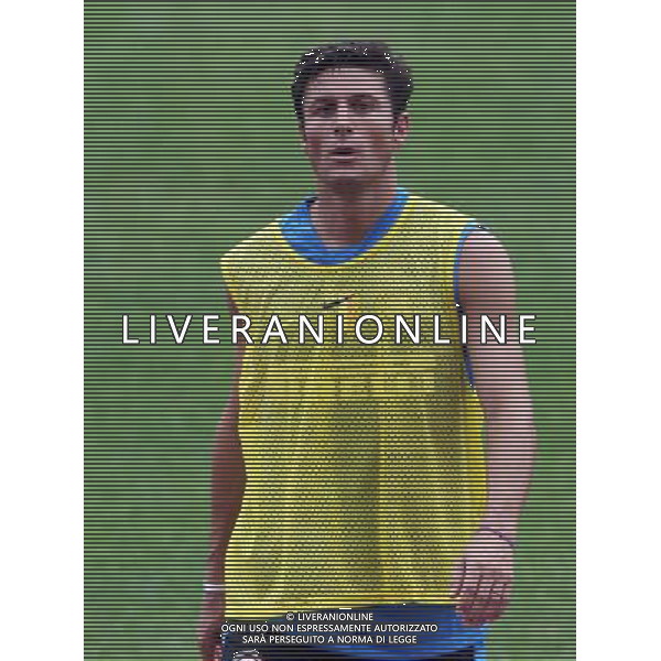 Allenamento dell\'Inter a Pechino per la Supercoppa Italiana 04/08/2009 Inter\'s Javier Zanetti attends a training session for the upcoming Italian Super Cup in Beijing, China on Tuesday, Aug. 4, 2009. Scudetto holders Inter and Coppa Italia winners Lazio will compete in the Italian Super Cup in Beijing on August 8.(Photo By Qiu Feng/ColorChinaPhoto) /Agenzia Aldo Liverani Sas - ITALY ONLY -